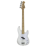 Aria STB-PB/M Series Electric Bass Guitar in White