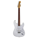 Aria STG-004 Series Electric Guitar in White with White Pickguard