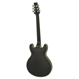 Aria TA-CLASSIC Semi-Hollow Electric Guitar in Black Gloss