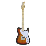Aria 615-TL Series Semi-Hollow Electric Guitar in 3-Tone Sunburst Gloss