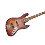 Mooer MBJ420 Bass Guitar in Red Burst with Gigbag