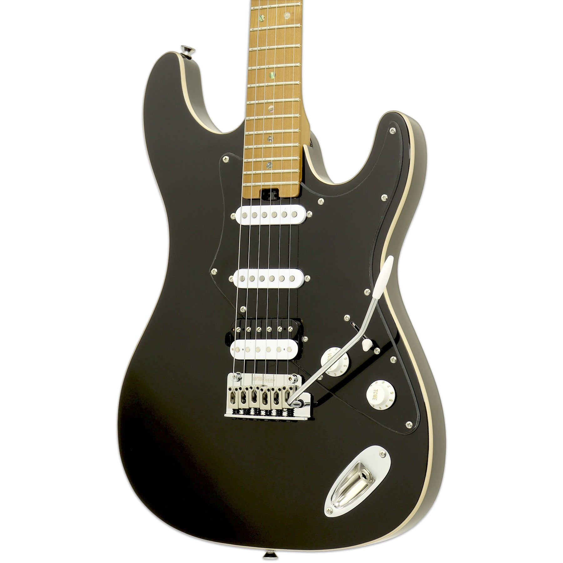 Aria 714-DG Fullerton Tribute Collection Electric Guitar in Black