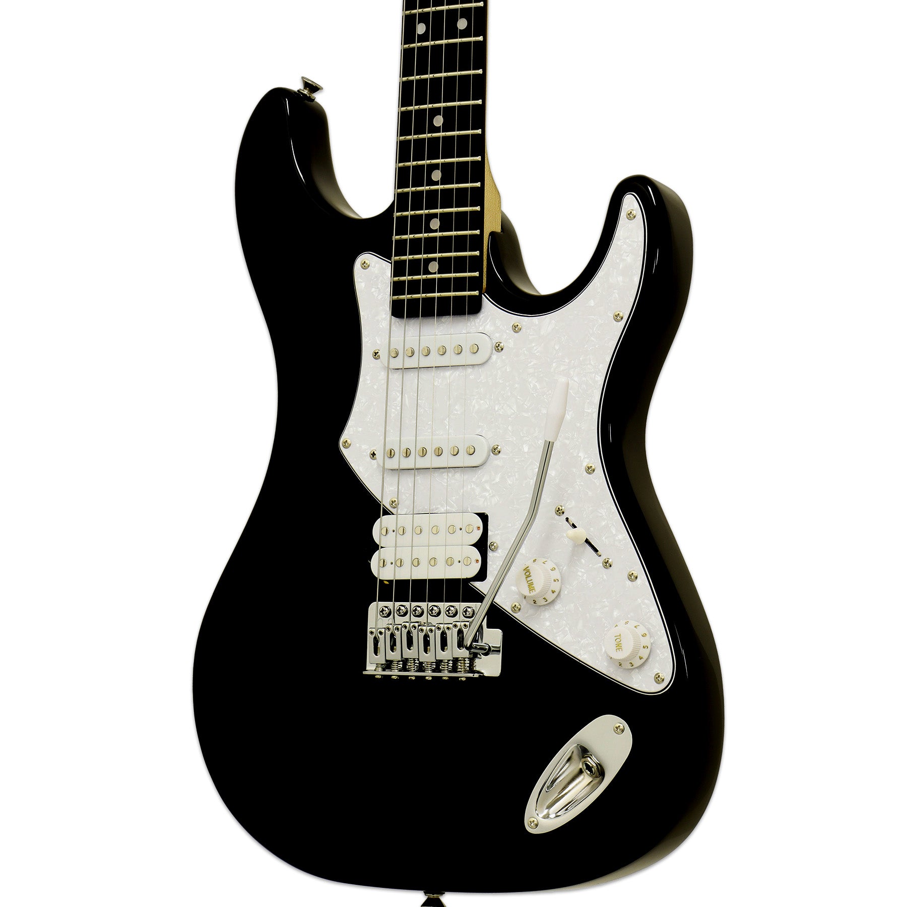 Aria 714-STD Series Electric Guitar in Black