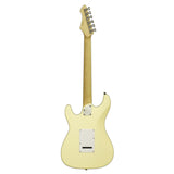 Aria 714-STD Series Electric Guitar in Vintage White