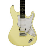 Aria 714-STD Series Electric Guitar in Vintage White