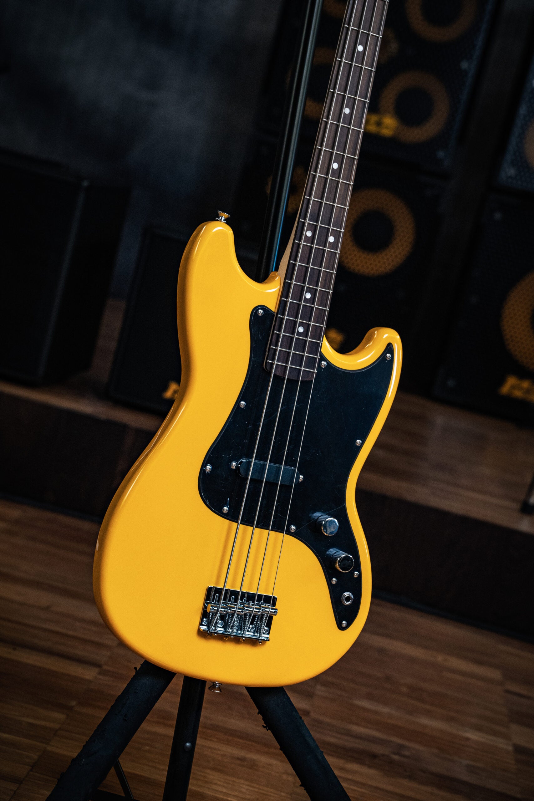 Markbass Yellow Short Scale P Bass Guitar with Laurel Fretboard