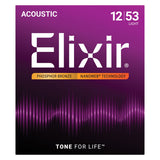 Elixir 16052 Nanoweb Phosphor Bronze Light 12-53