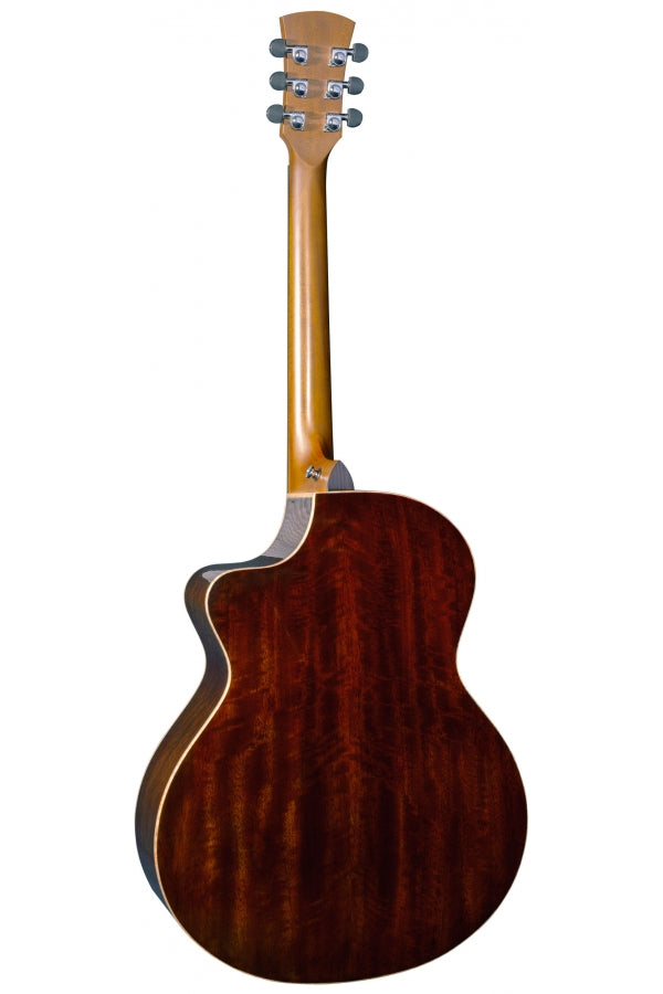 Faith Acoustic Electric Guitar in Dark Natural Gold with Case