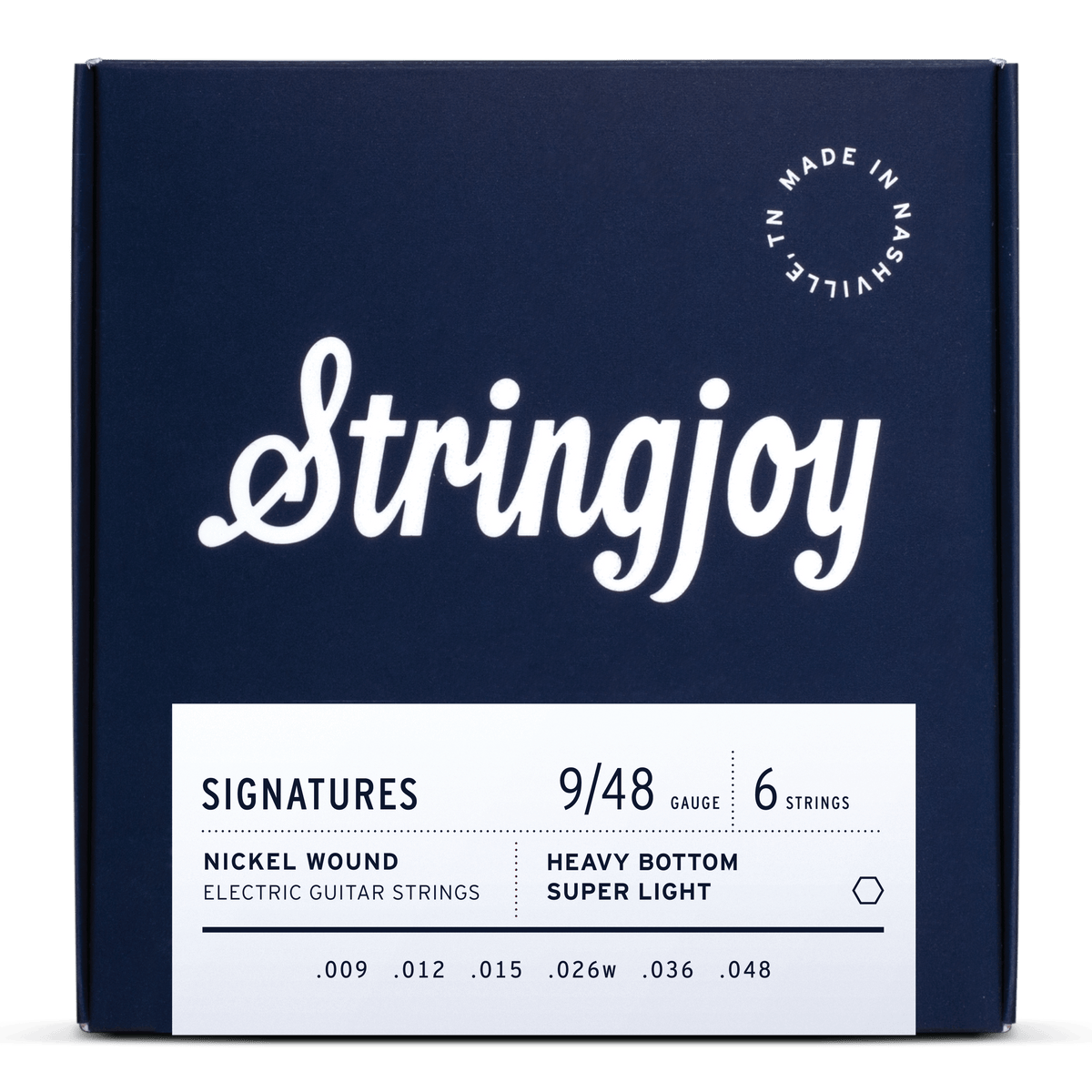 Stringjoy Signatures Heavy Bottom Super Light Gauge (9-48) Nickel Wound Electric Guitar Strings