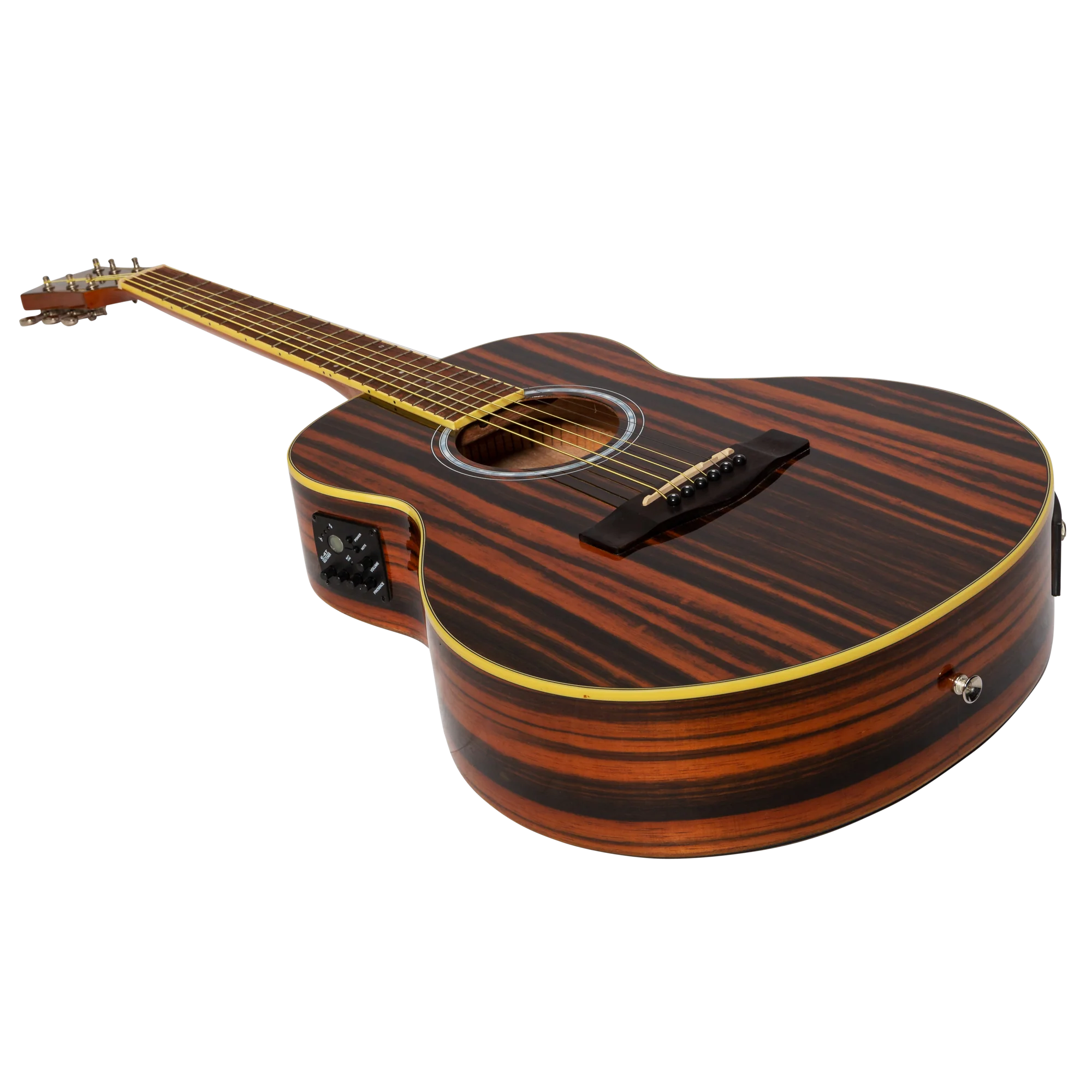 Martinez '51 Series' Amara Acoustic-Electric Short Scale Guitar - Stunning Wood Grain & Easy Play