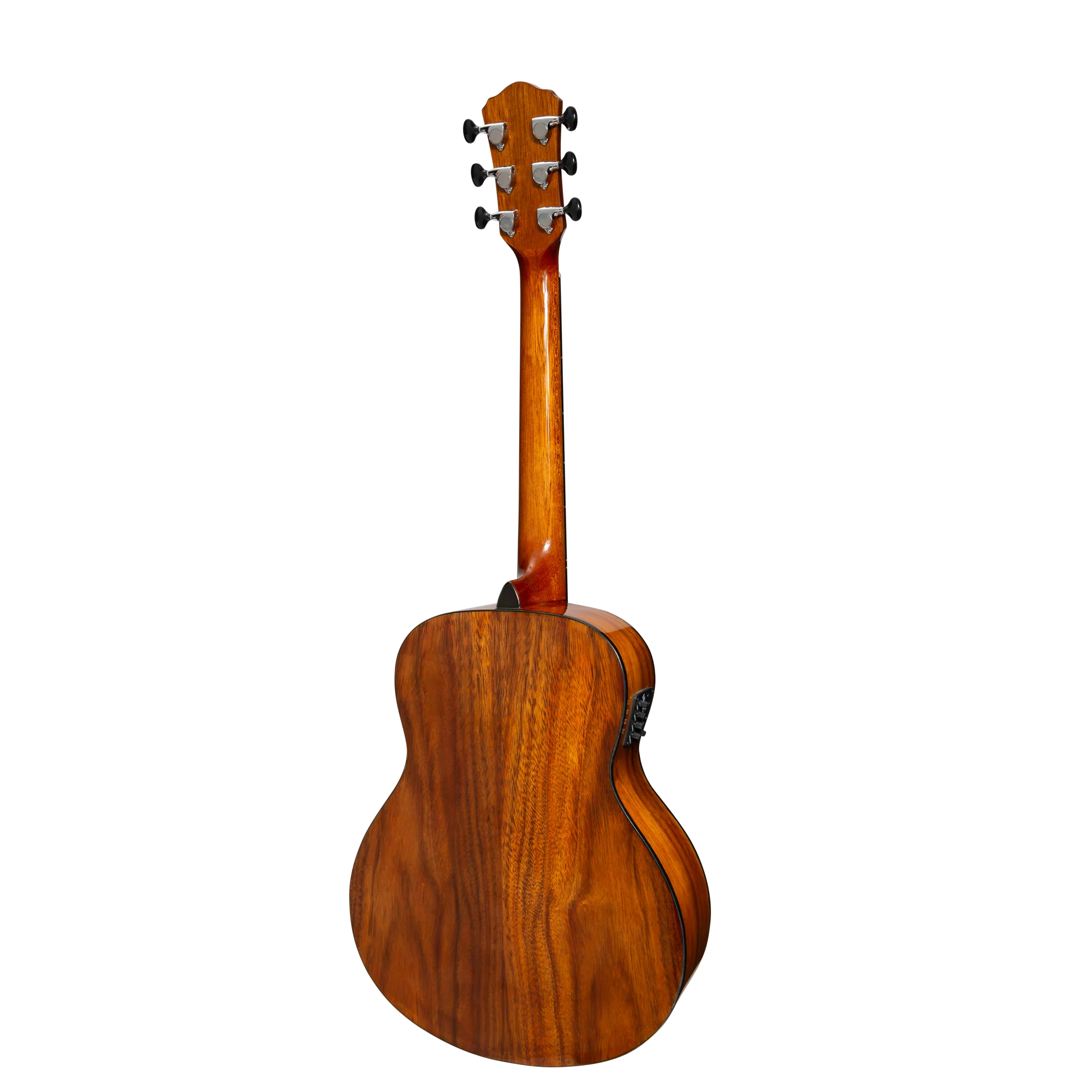 Martinez '51 Series' Acoustic-Electric Short Scale Guitar - Teakwood Gloss Finish | Perfect for Beginners & Travel