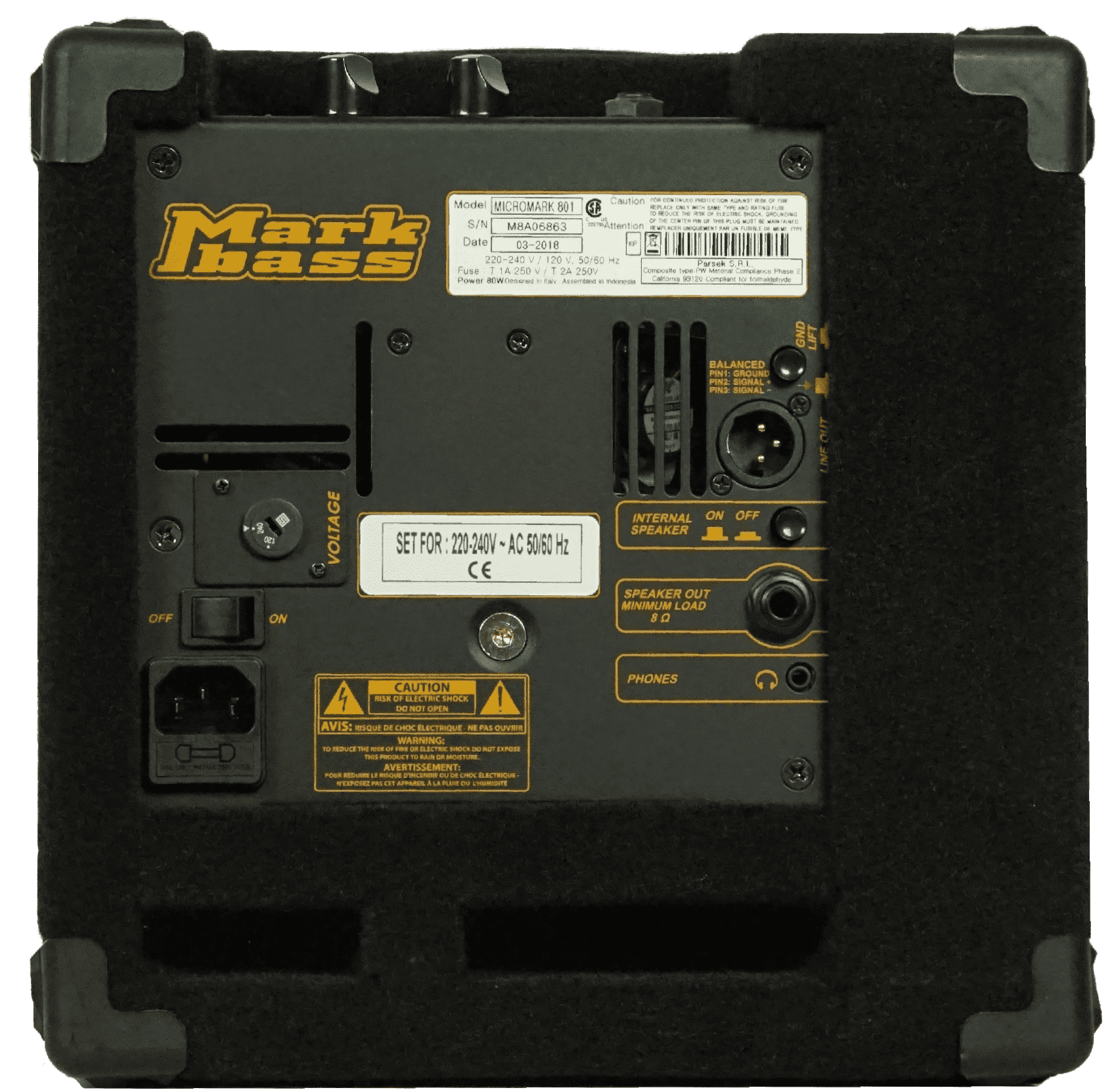 Markbass Micromark 801 60W 1x8 Combo Bass Amplifier