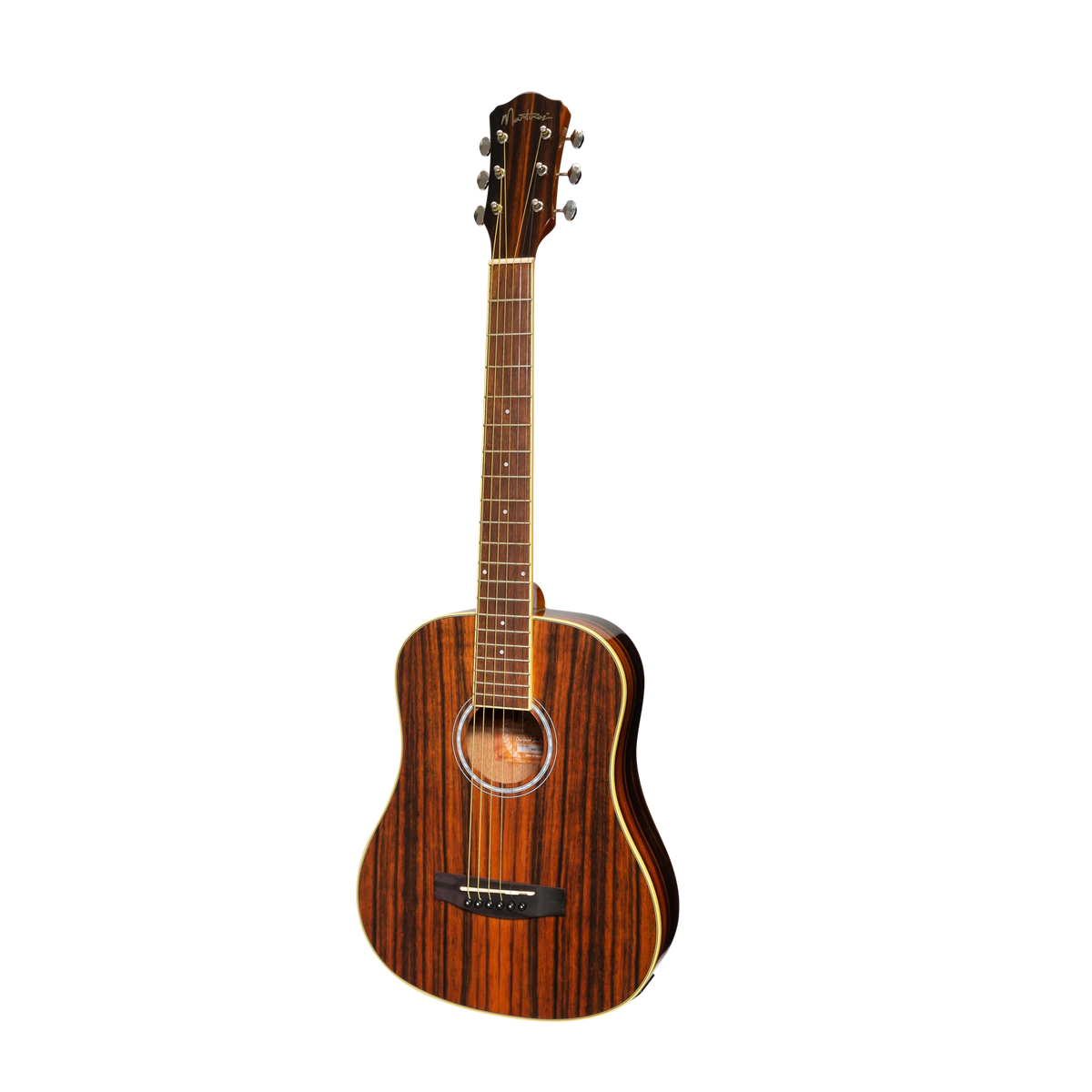 Martinez '51 Series' Acoustic-Electric Babe Traveller Guitar - Amara Gloss Finish Compact Travel Guitar