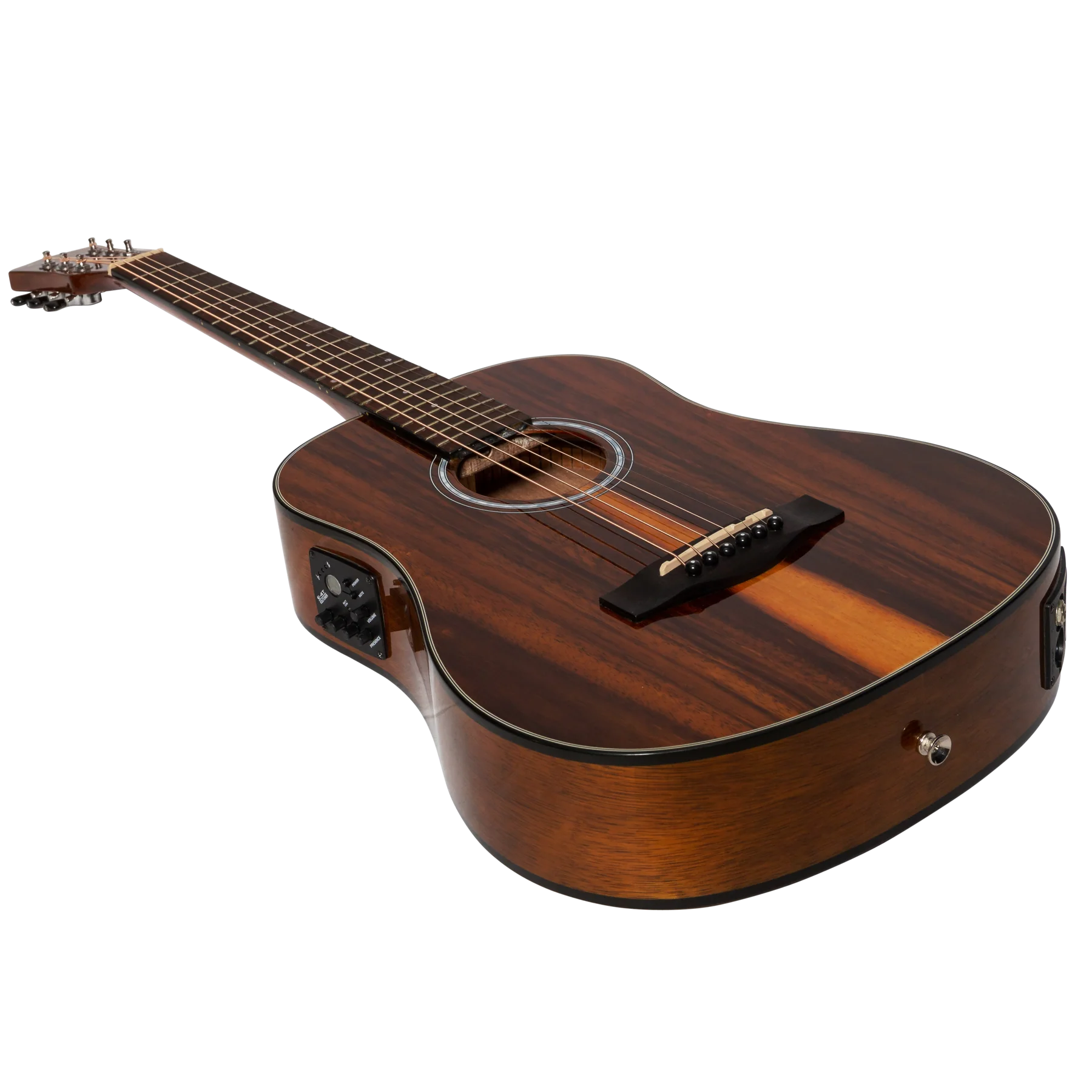 Martinez '51 Series' Babe Traveller Acoustic-Electric Guitar - Teakwood Gloss Finish