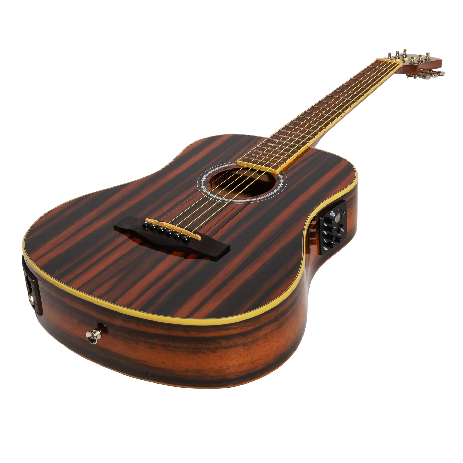 Martinez '51 Series' Left Handed Babe Traveller Acoustic-Electric Guitar - Amara Gloss Finish