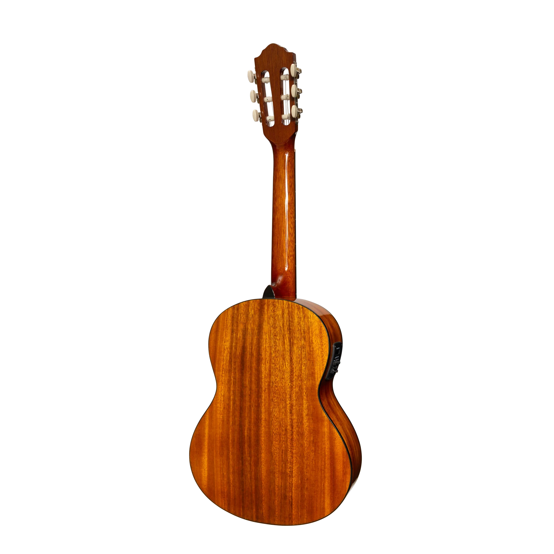 Martinez '51 Series' Electric Classical Guitar 3/4 Size with Built-in Tuner - Premium Koa Gloss Finish