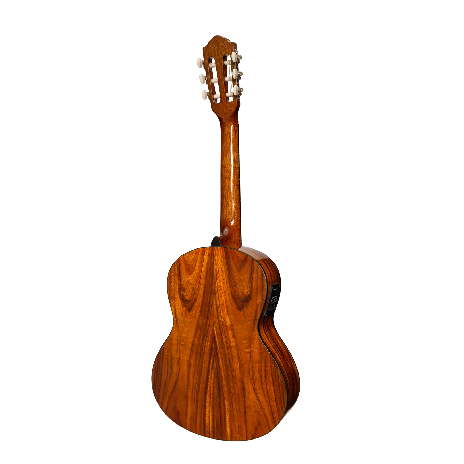 Martinez '51 Series' Electric Classical Guitar 3/4 Size with Built-in Tuner - Teakwood Gloss Finish