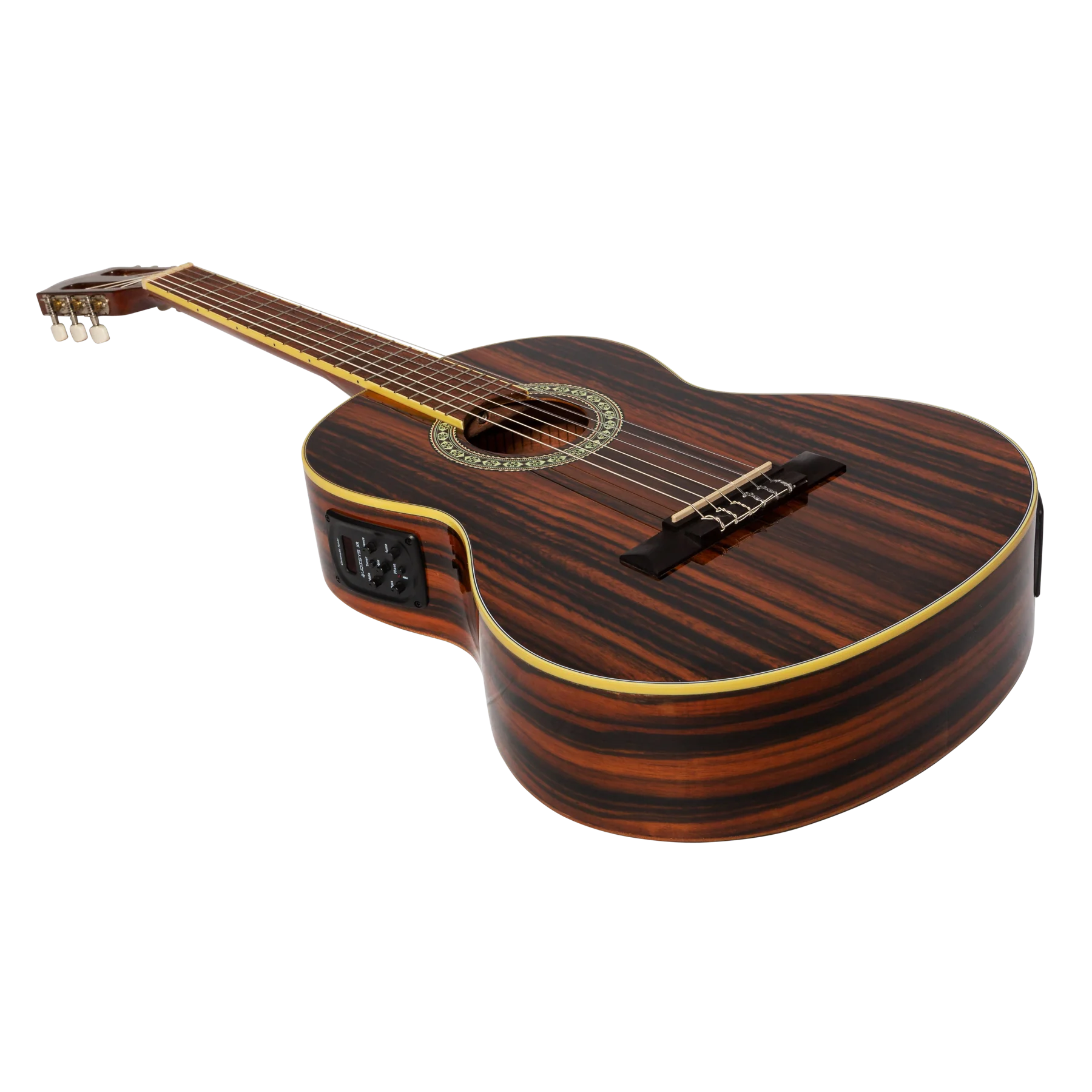 Martinez '51 Series' Electric Classical Guitar 3/4 Size with Built-in Tuner - Amara Gloss Finish