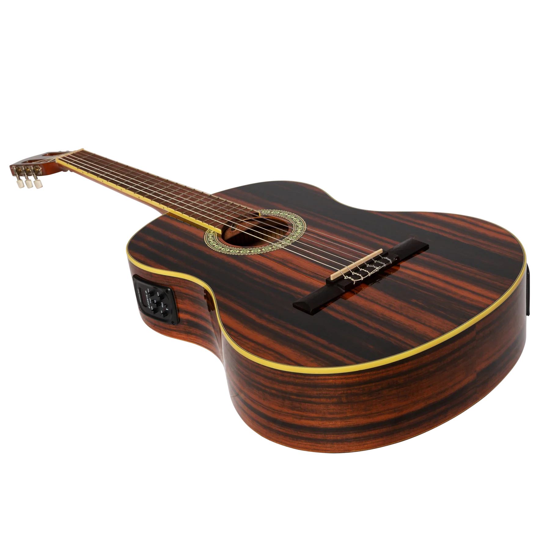 Martinez '51 Series' Electric Classical Guitar 4/4 Size - Amara Gloss Finish with Built-in Tuner