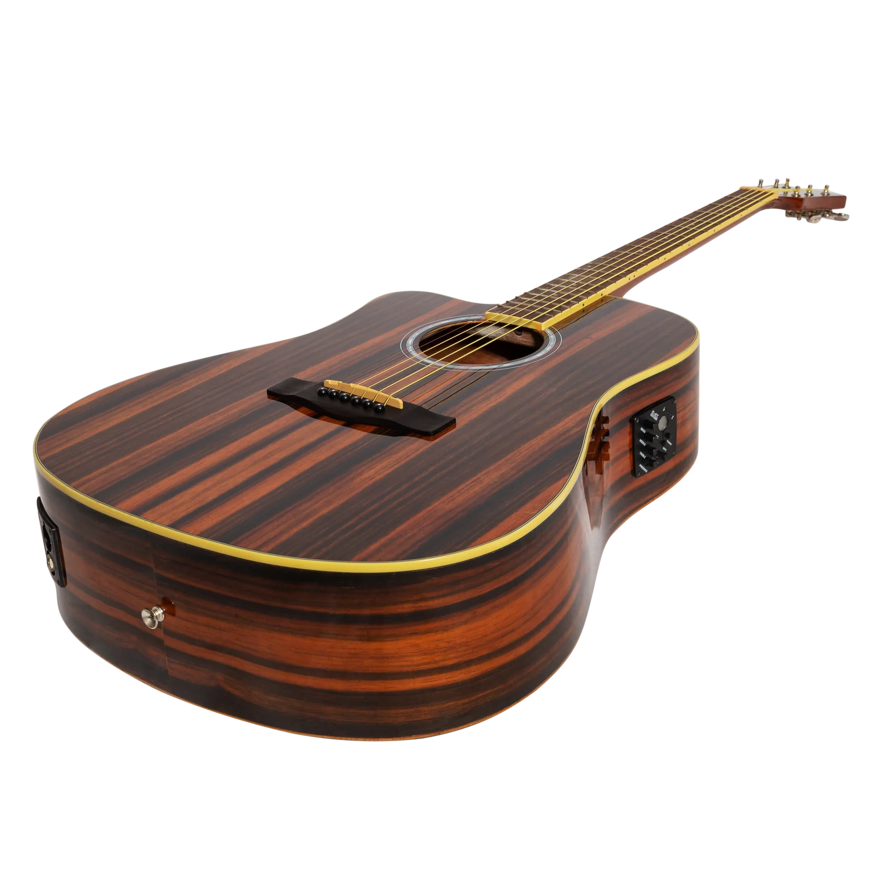 Martinez '51 Series' Left Handed Dreadnought Acoustic-Electric Guitar - Cutaway Design - Amara Gloss Finish