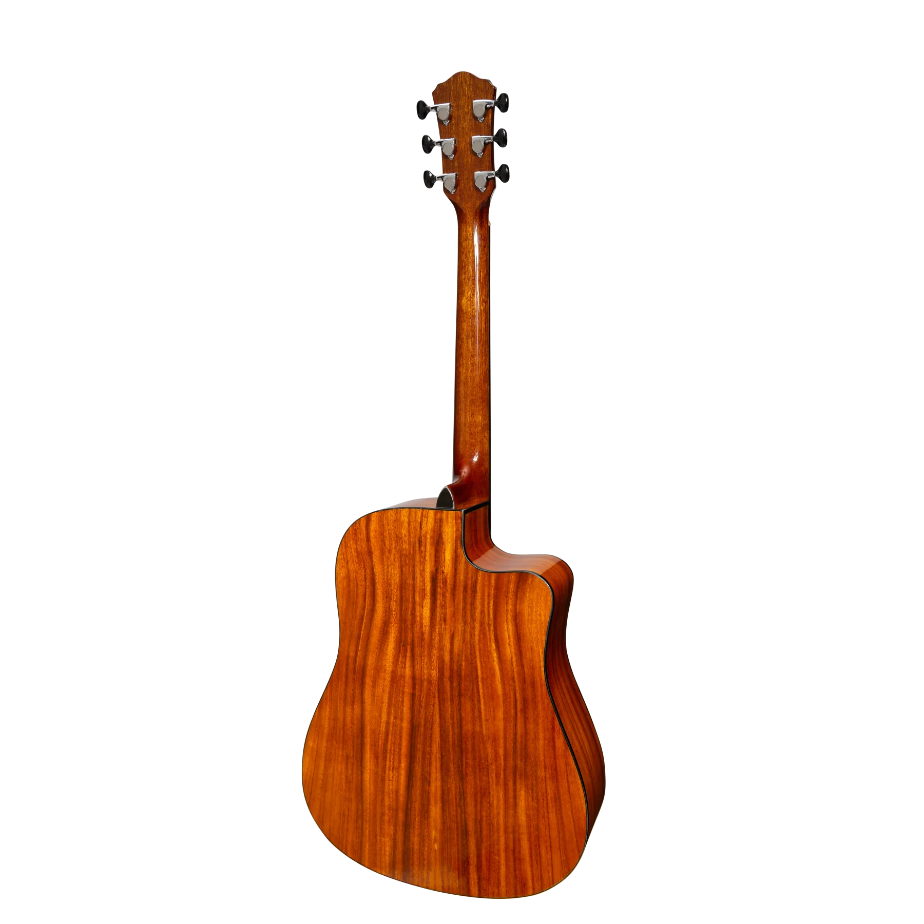 Martinez '51 Series' Left Handed Dreadnought Acoustic-Electric Guitar - Cutaway Design - Koa Gloss Finish