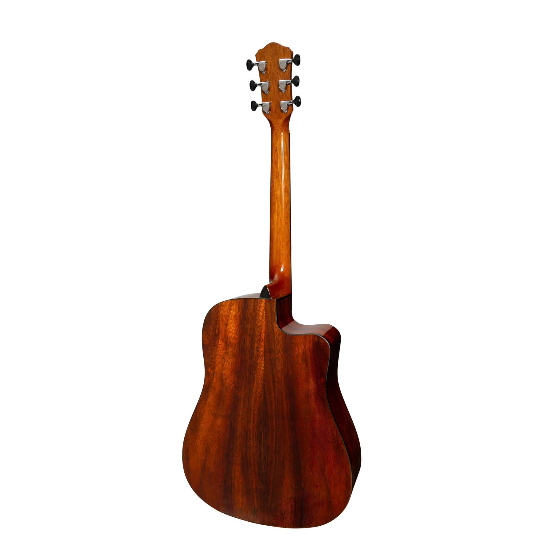 Martinez '51 Series' Left Handed Dreadnought Acoustic-Electric Guitar - Cutaway Design - Teakwood Gloss Finish
