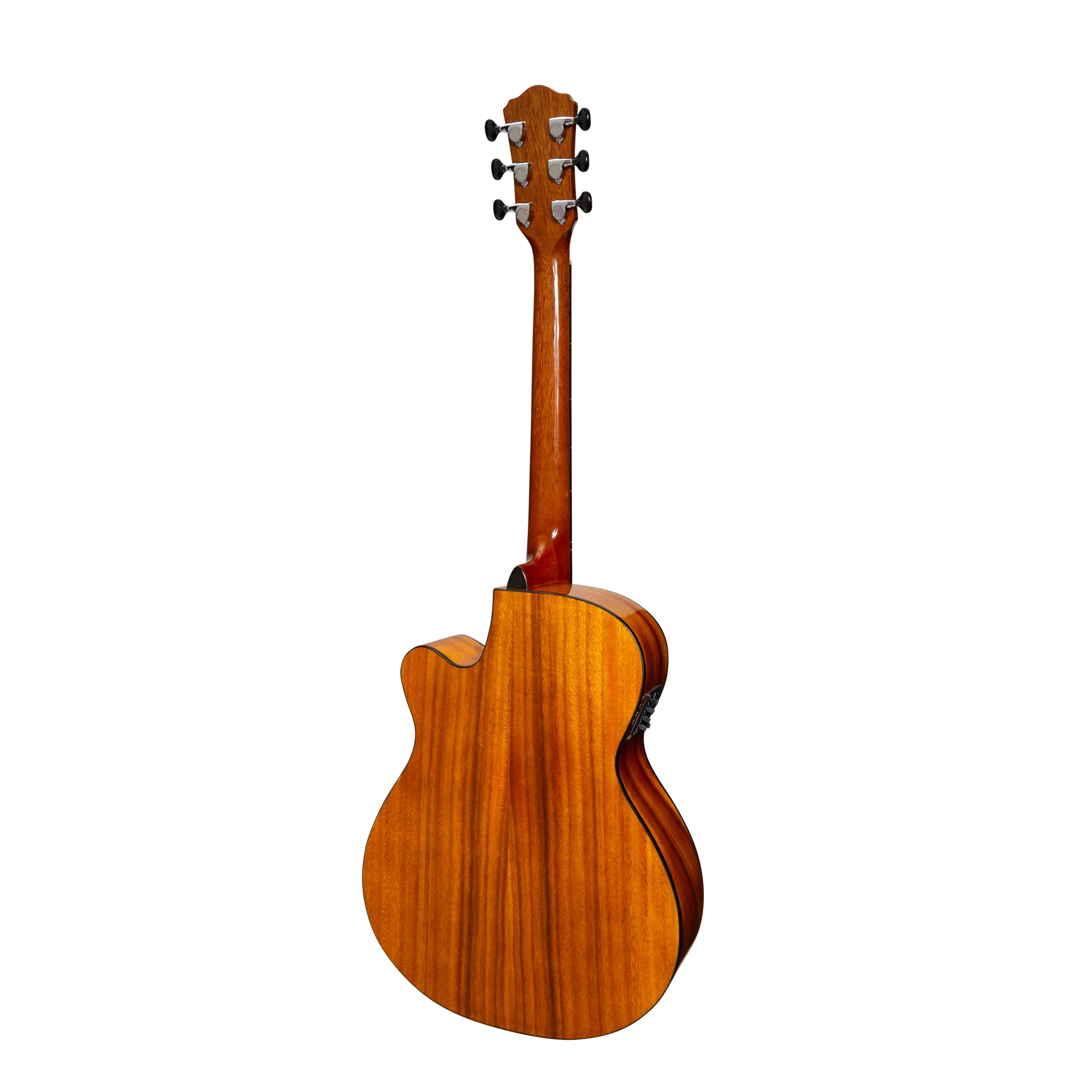 Martinez '51 Series' Folk Size Cutaway Acoustic-Electric Guitar Koa in Gloss Finish