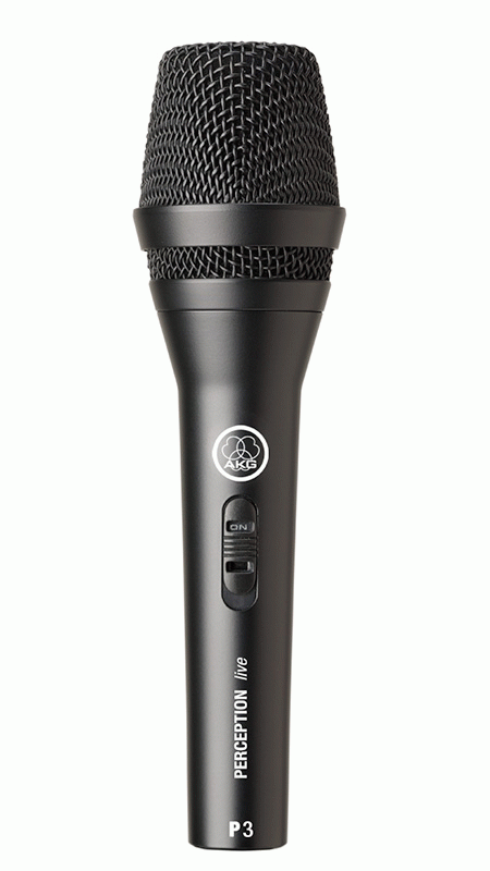AKG P3S Dynamic Supercardioid Microphone with On/Off Switch