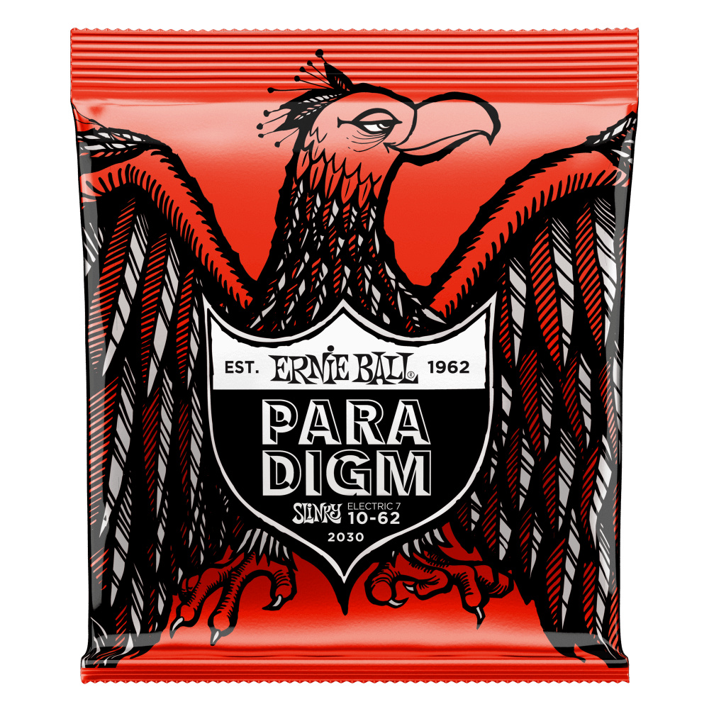 Ernie Ball Skinny Top Heavy Bottom Slinky Paradigm 7-String Electric Guitar Strings 10-62 Gauge