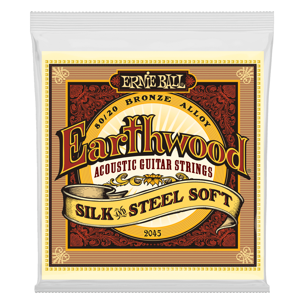 Ernie Ball Earthwood Silk and Steel Soft 80/20 Bronze Acoustic Guitar Strings 11-52 Gauge
