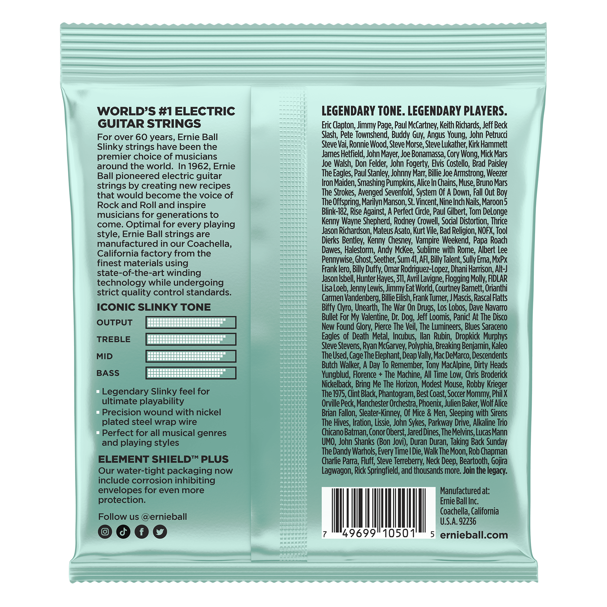 Ernie Ball Mondo Slinky Nickel Wound Electric Guitar Strings 10.5 - 52 Gauge