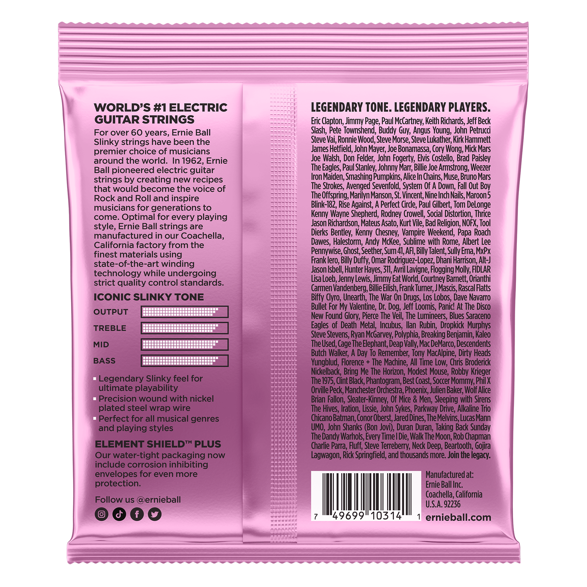 Ernie Ball Mega Slinky Nickel Wound Electric Guitar Strings 10.5-48 Gauge