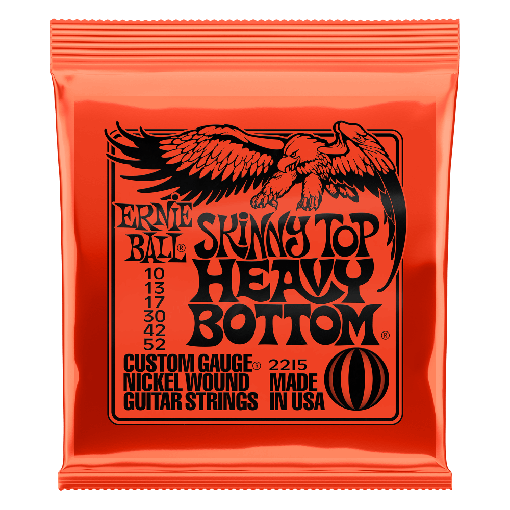 Ernie Ball Skinny Top Heavy Bottom Slinky Nickel Wound Electric Guitar Strings, 10-52 Gauge