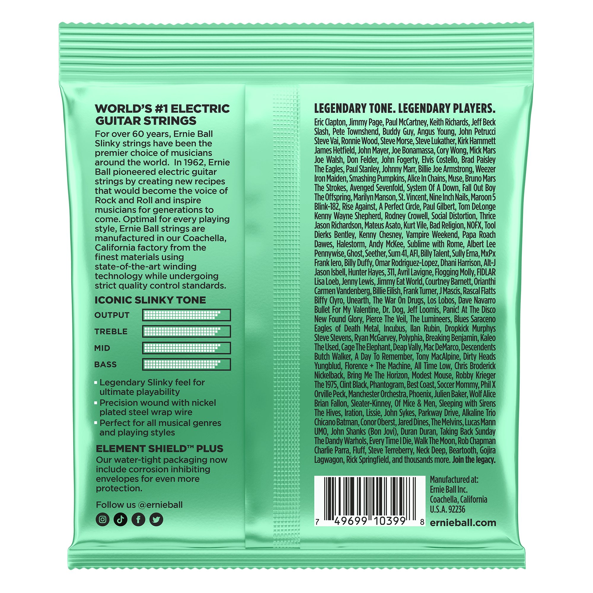 Hyper Slinky Nickel Wound Electric Guitar Strings 8 - 42 Gauge