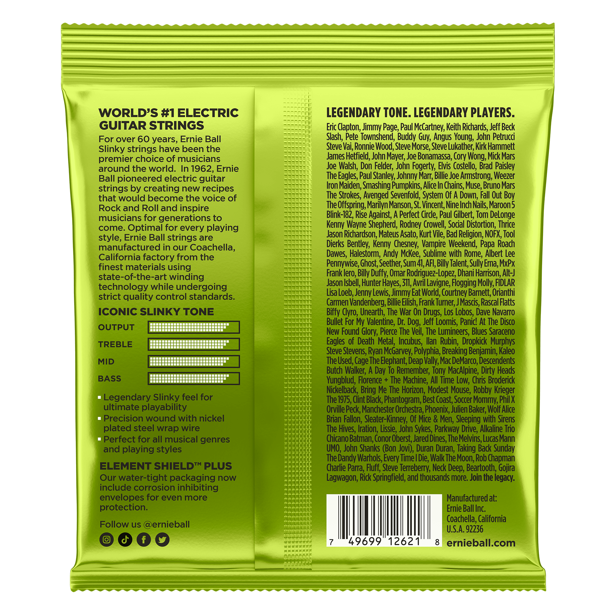 Ernie Ball Regular Slinky 7-String Nickel Wound Electric Guitar Strings