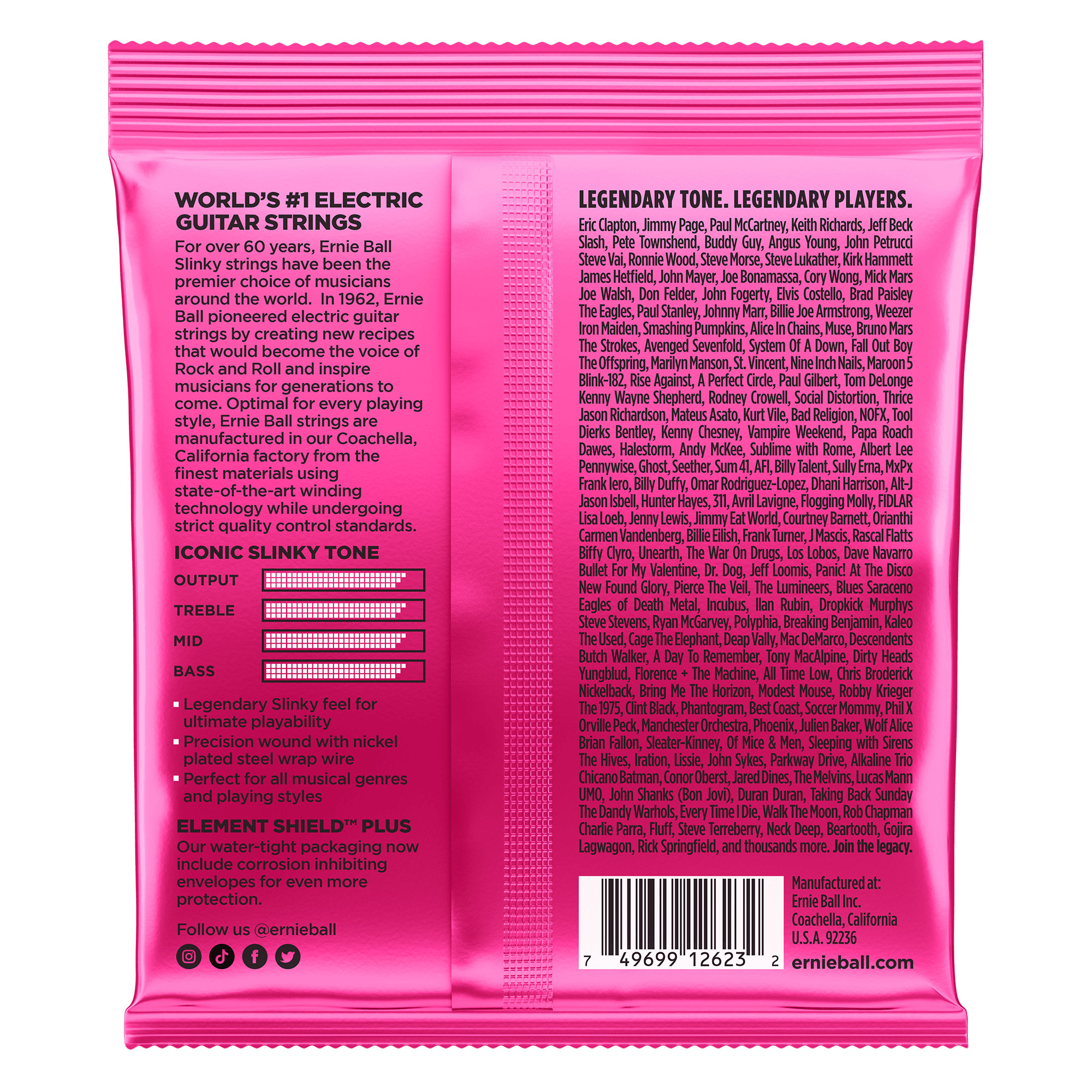 Ernie Ball 7-String Super Slinky Nickel Wound Electric Guitar Strings 9-52 Gauge
