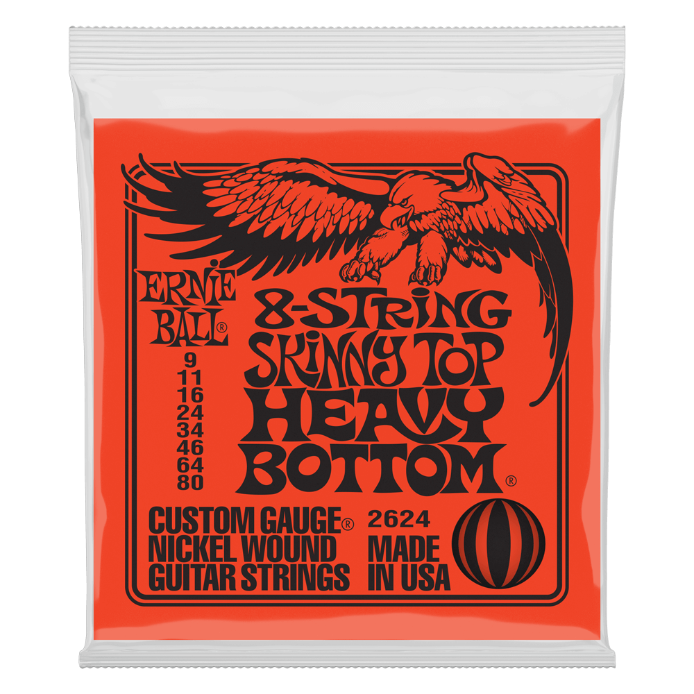 Ernie Ball Skinny Top Heavy Bottom Slinky 8-String Electric Guitar Strings 9-80 Gauge
