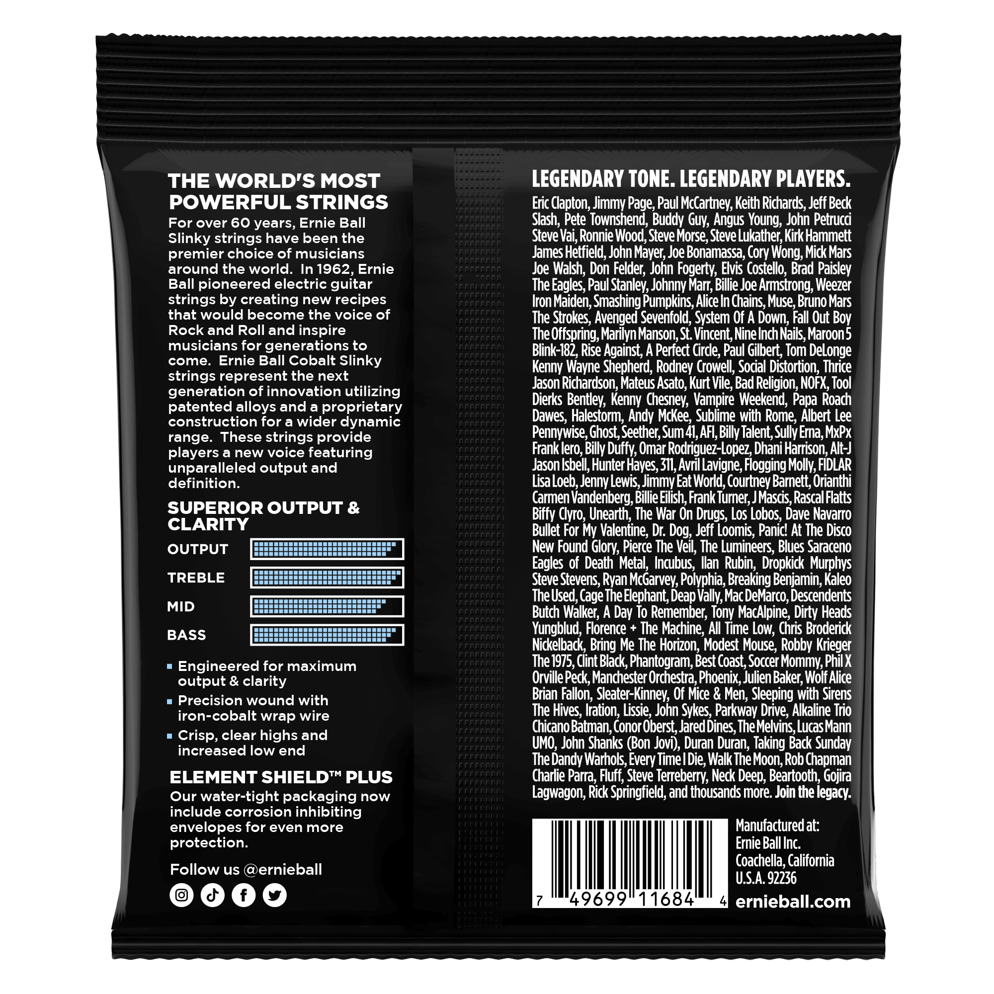 Ernie Ball Primo Slinky Cobalt Electric Guitar Strings 9.5-44 Gauge