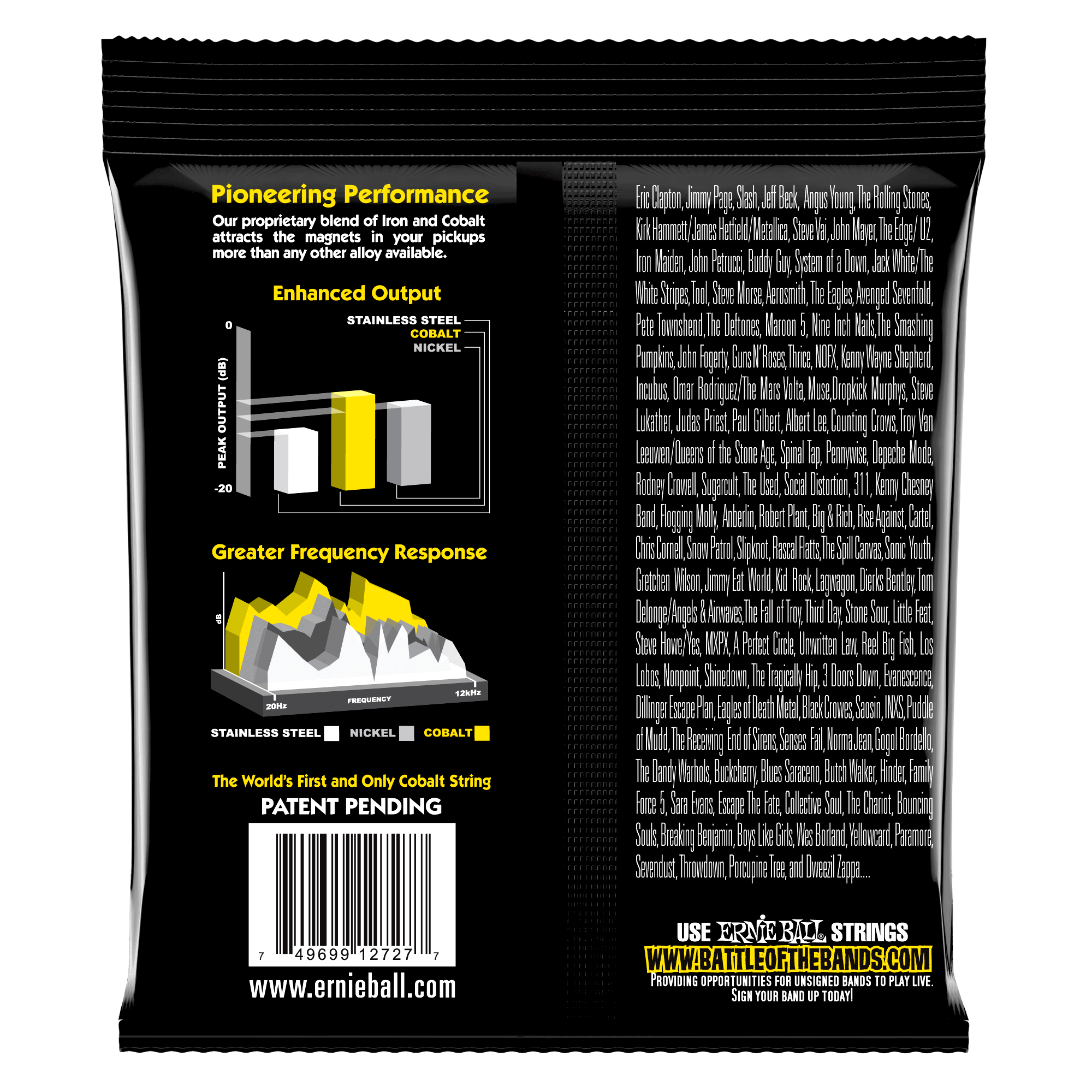 Ernie Ball Beefy Slinky Cobalt Electric Guitar Strings 11-54 Gauge