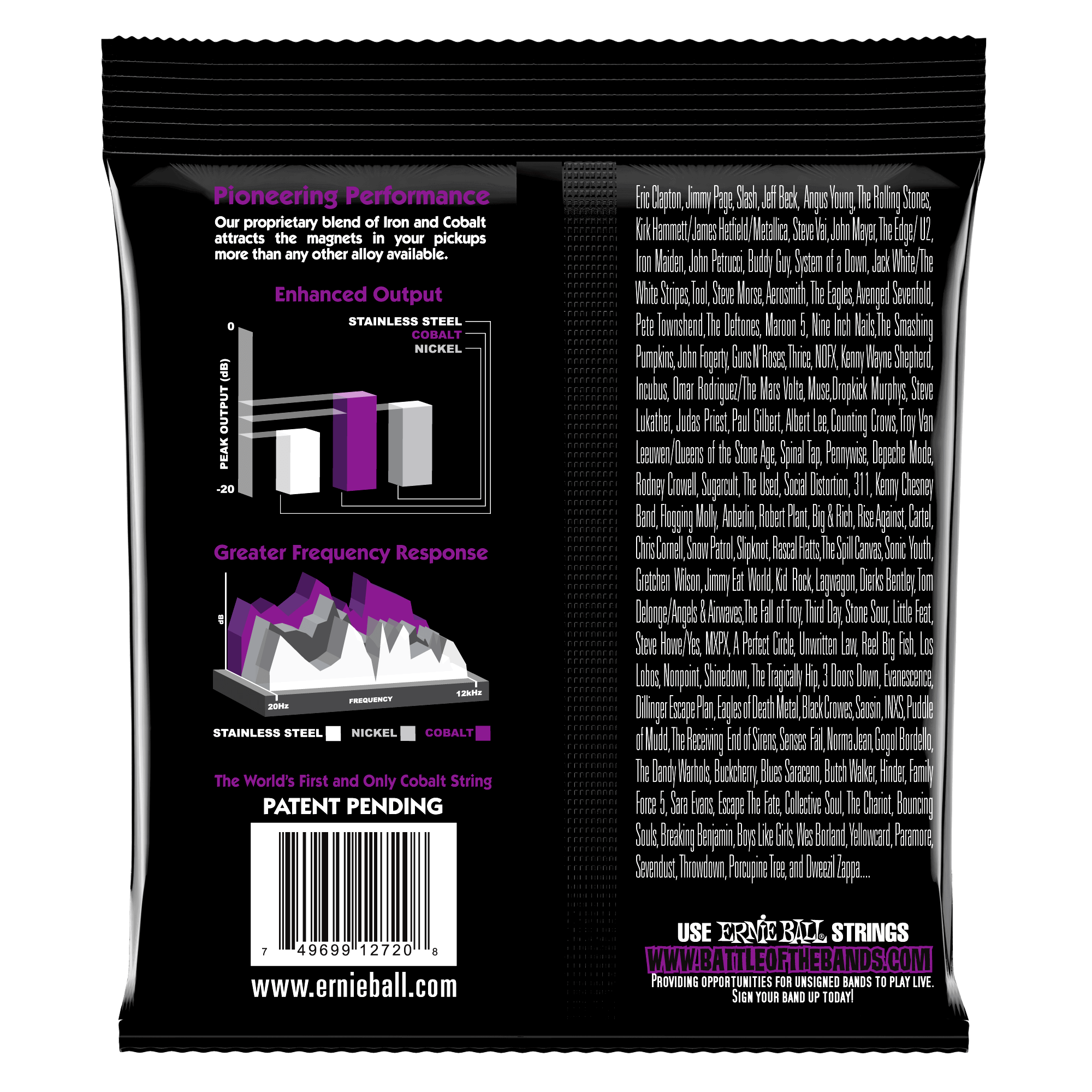 Ernie Ball Power Slinky Cobalt 7-String Electric Guitar Strings 11-58 Gauge