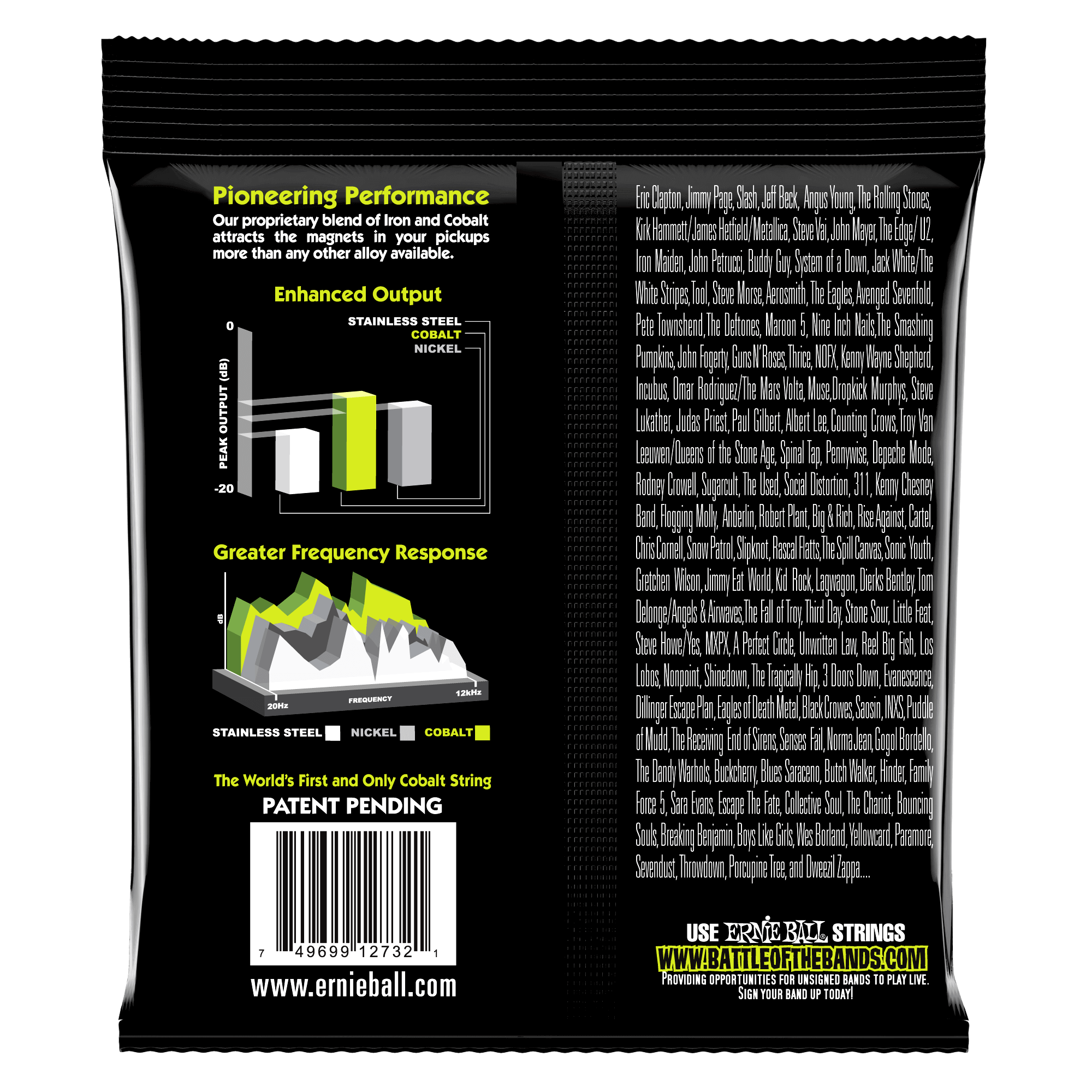Ernie Ball Regular Slinky Cobalt Electric Bass Strings 50-105 Gauge