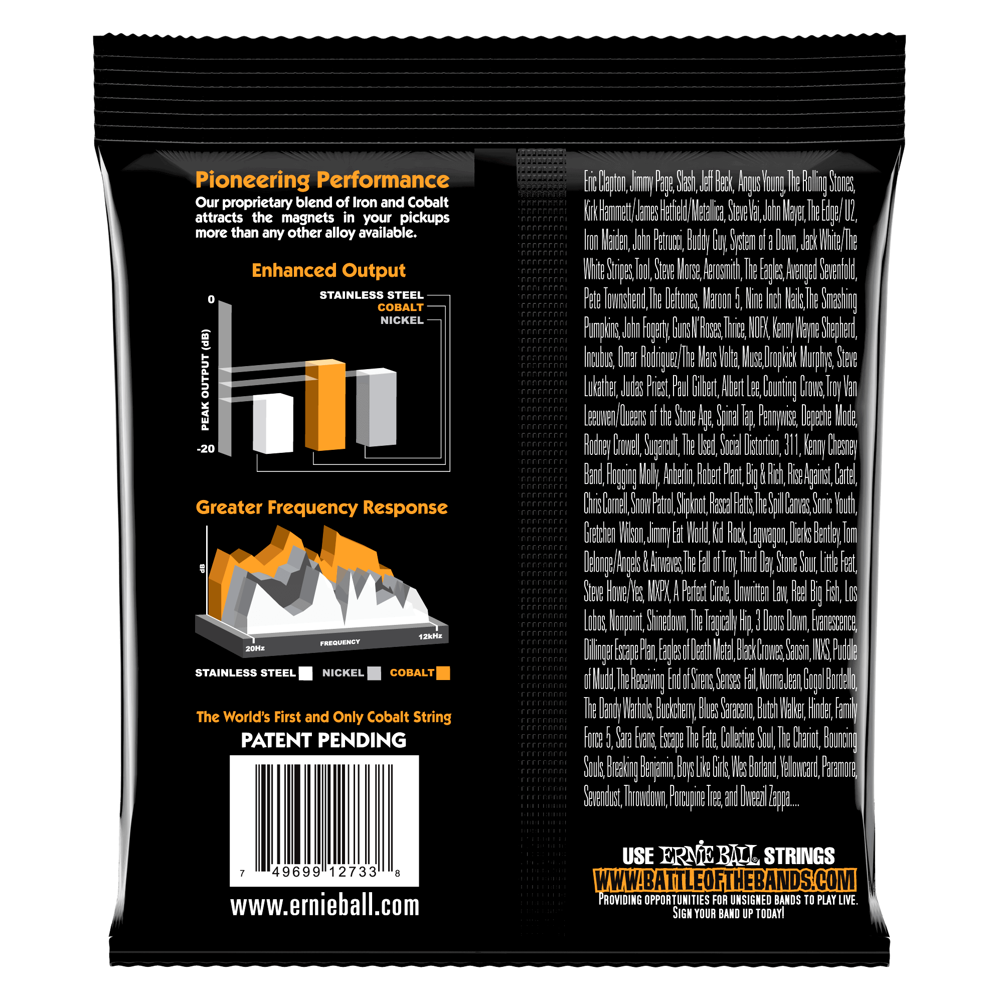 Ernie Ball Hybrid Slinky Cobalt Electric Bass Strings 45-105 Gauge