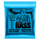 Ernie Ball Extra Slinky Nickel Wound Electric Bass String, 40-95 Gauge