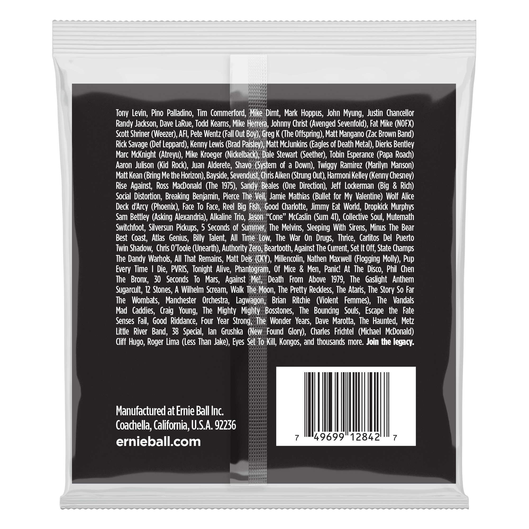 Ernie Ball Regular Slinky Stainless Steel Electric Bass Strings 50-105 Gauge