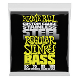 Ernie Ball Regular Slinky Stainless Steel Electric Bass Strings - 50-105 Gauge