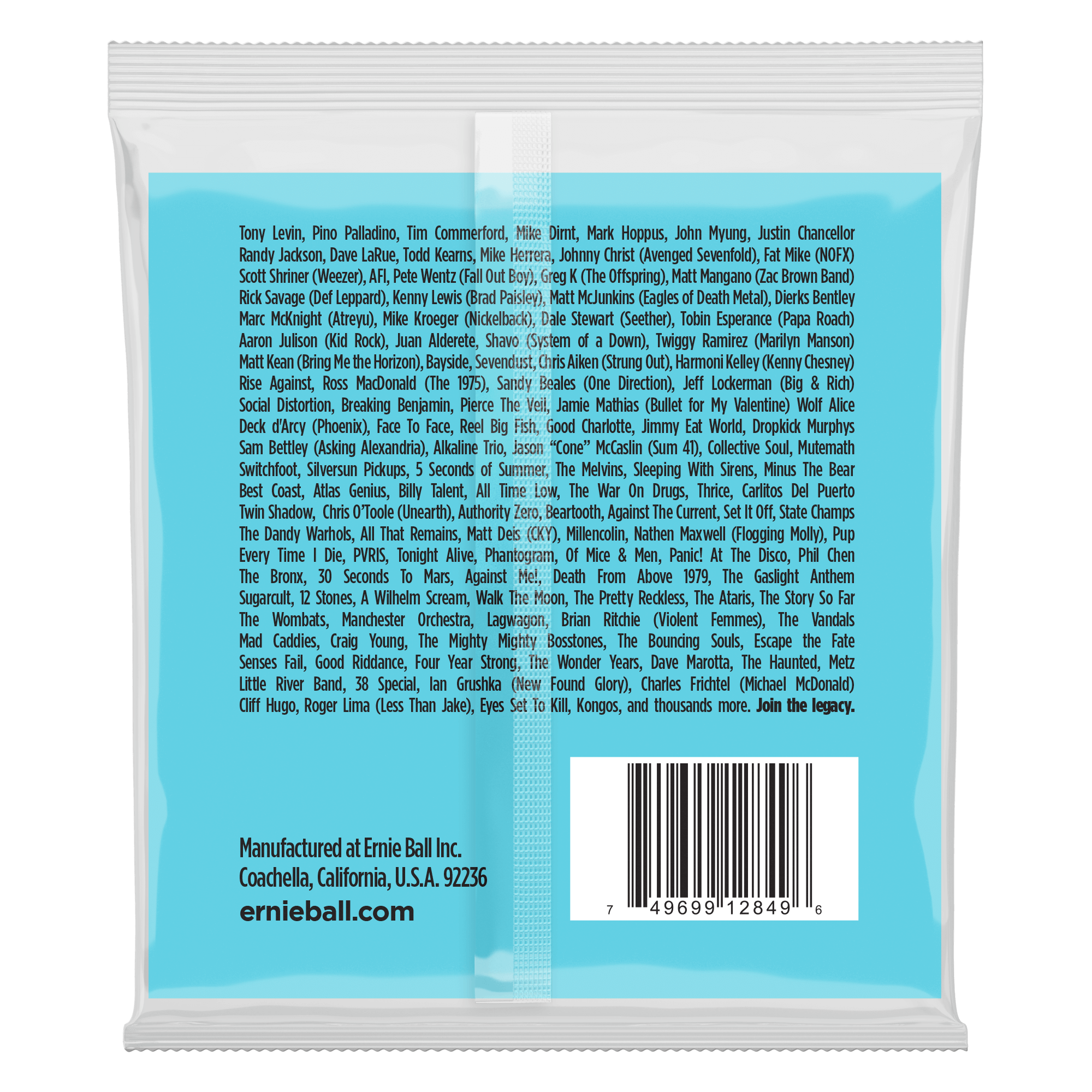 Ernie Ball Slinky Nickel Wound Super Long Scale Electric Bass Strings 45-105 Gauge