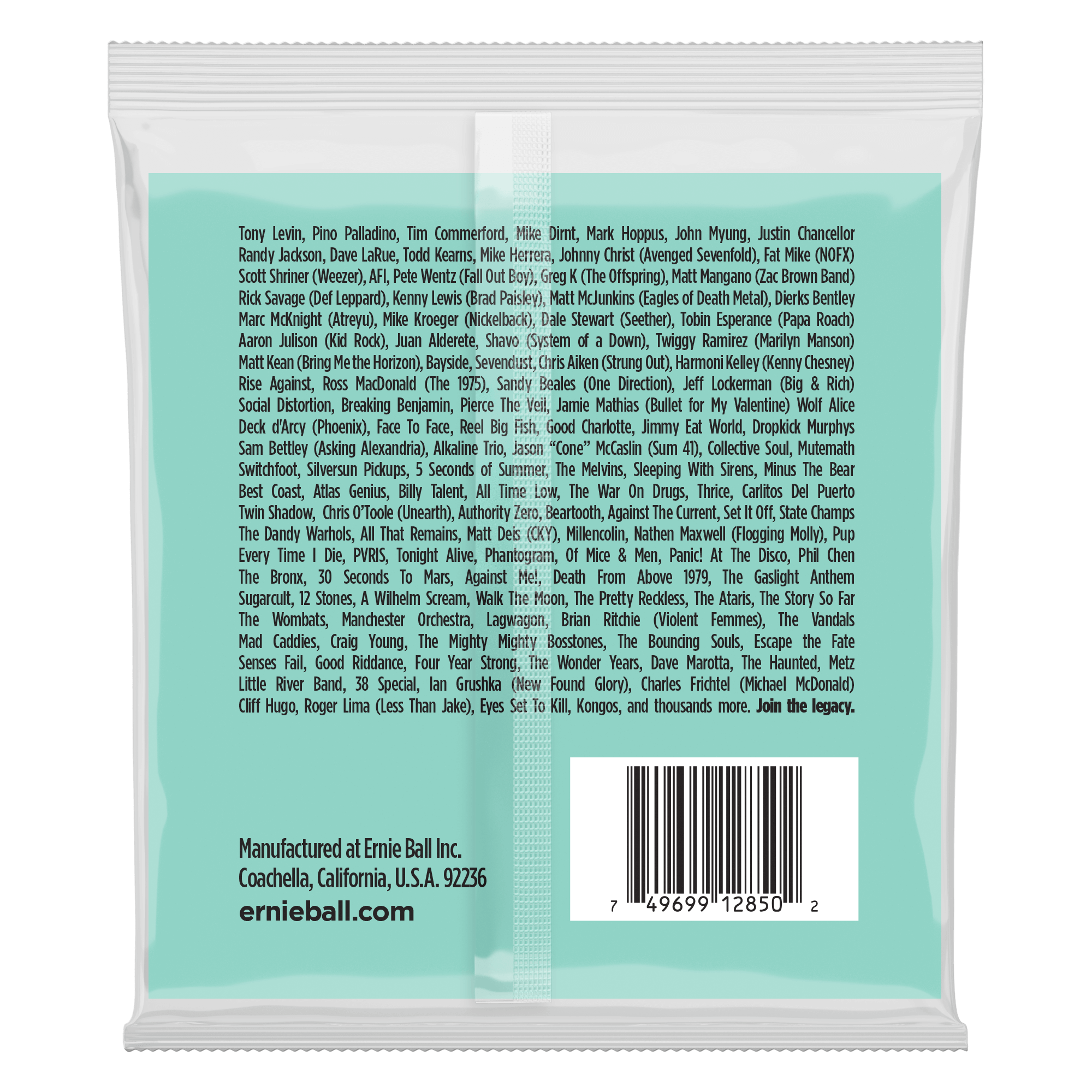 Ernie Ball Slinky Nickel Wound Super Long Scale 5-String Electric Bass Strings 45-130 Gauge