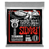 Ernie Ball Skinny Top/ Heavy Bottom Slinky Coated Titanium RPS Electric Guitar Strings, 10-52 Gauge