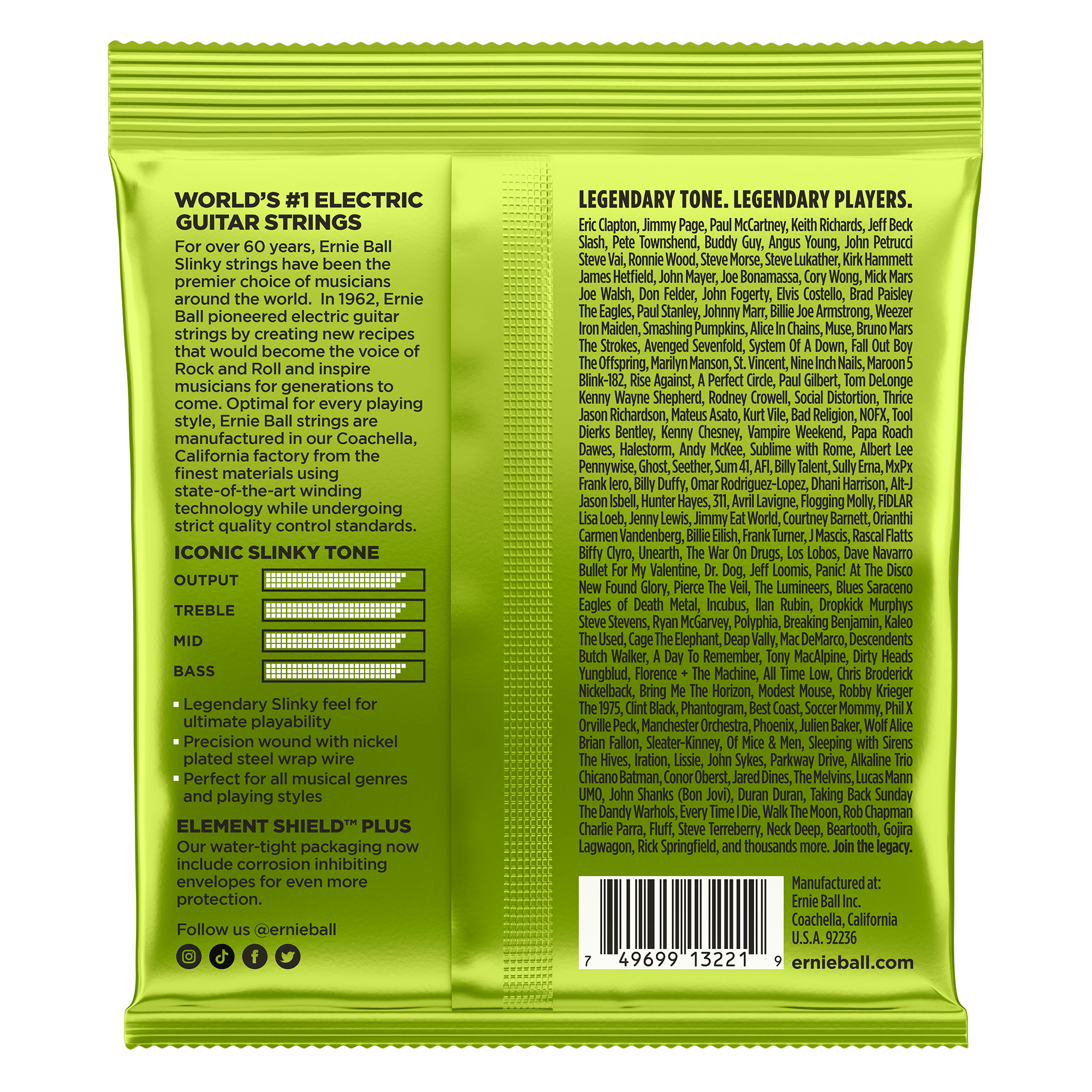Ernie Ball Regular Slinky Nickel Wound Electric Guitar Strings 10-46 Gauge - 3 Pack