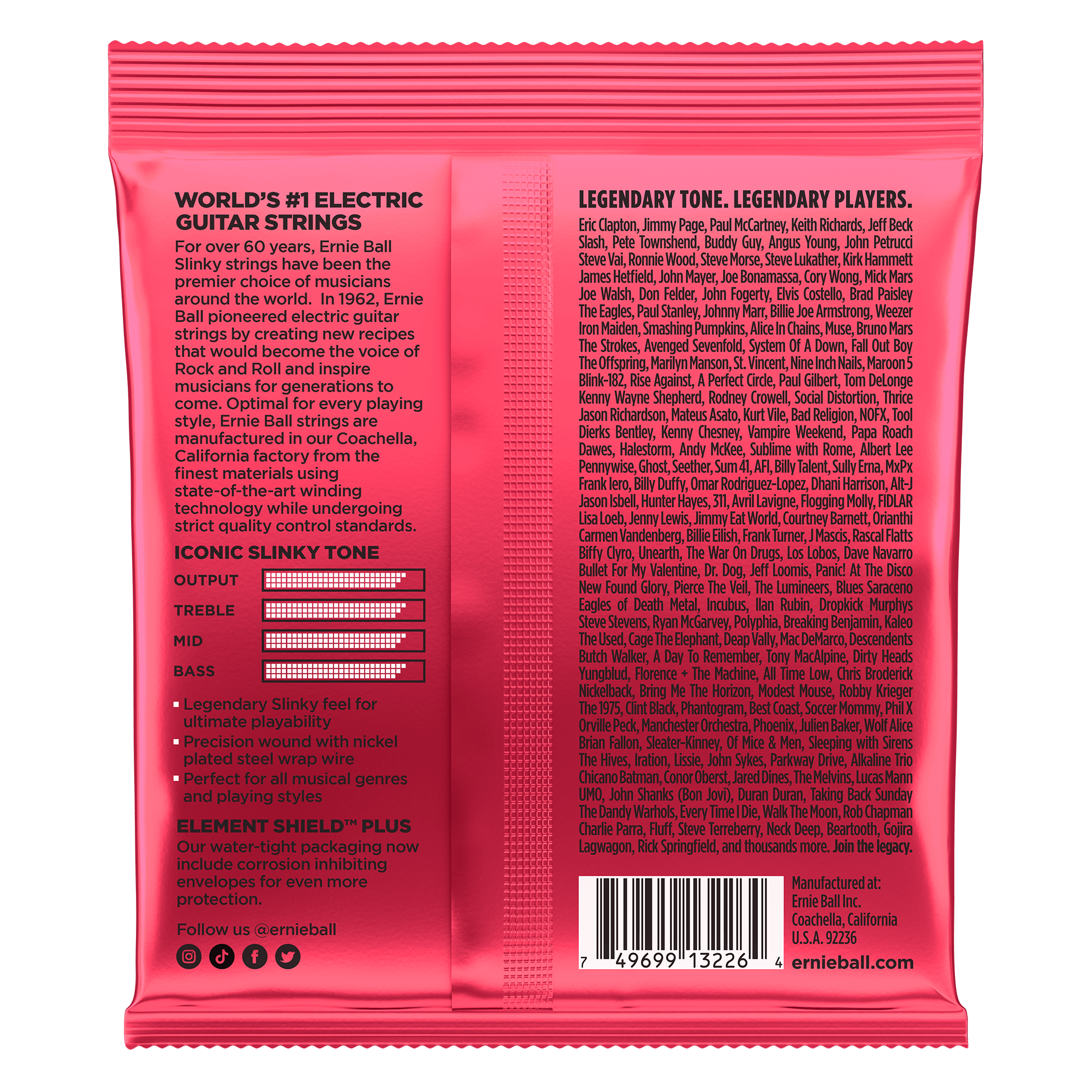 Ernie Ball Burly Slinky Nickel Wound Electric Guitar Strings 11-52 Gauge - 3 Pack